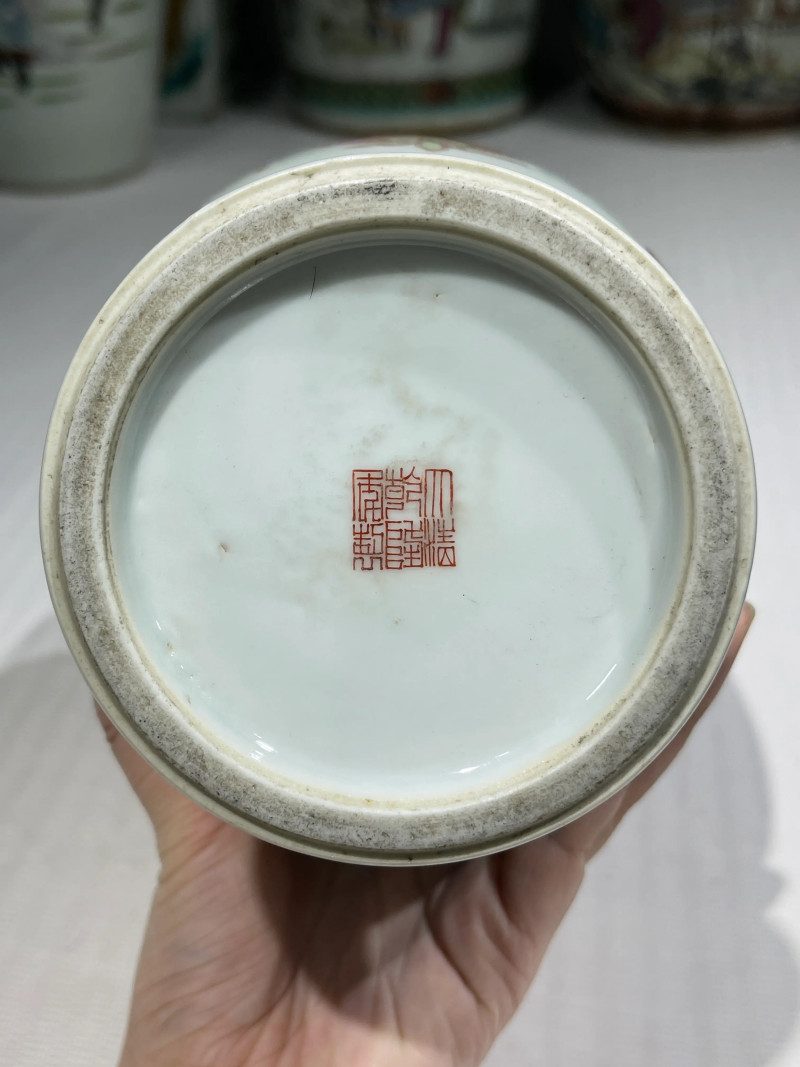 清代 粉彩花鸟纹瓶一组二十一件 - 图77