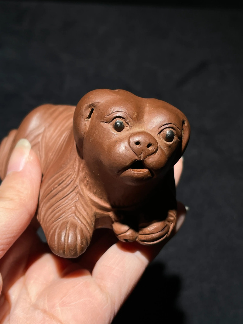 清代 紫砂犬形雕塑 - 图5