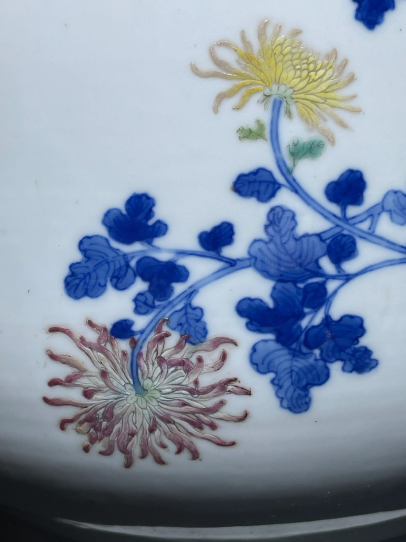 清光绪 青花粉彩花卉纹鹿头尊 - 图7