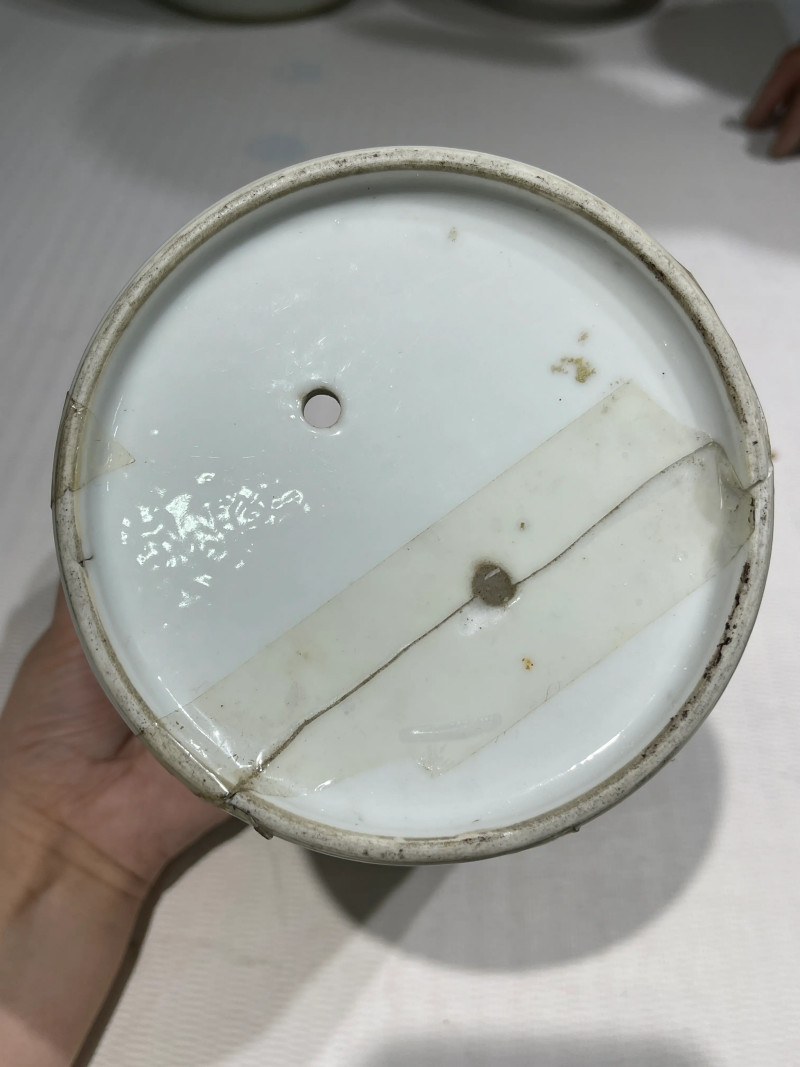 清代 粉彩花盆七件 - 图50