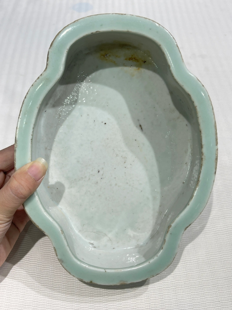 清代 颜色釉、青花瓷器一组三件 - 图8