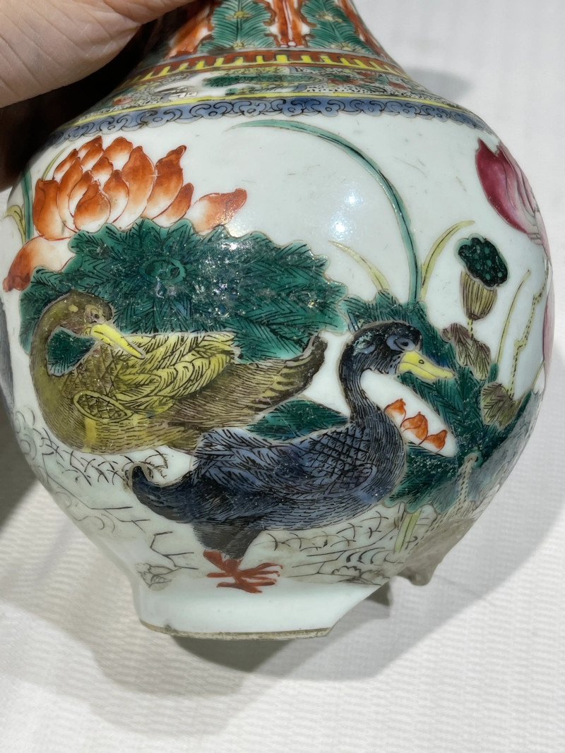 清代 粉彩花鸟纹瓶一组二十一件 - 图46