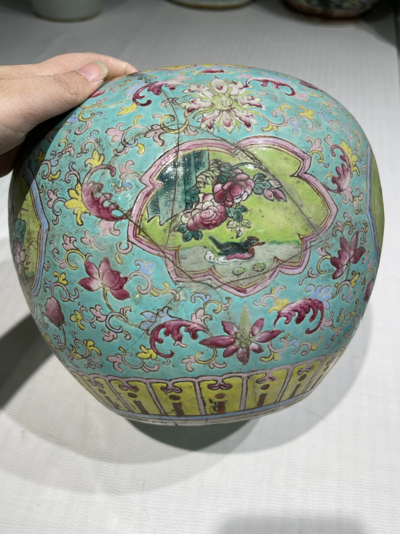 清代 粉彩花鸟纹瓶一组二十一件 - 图102
