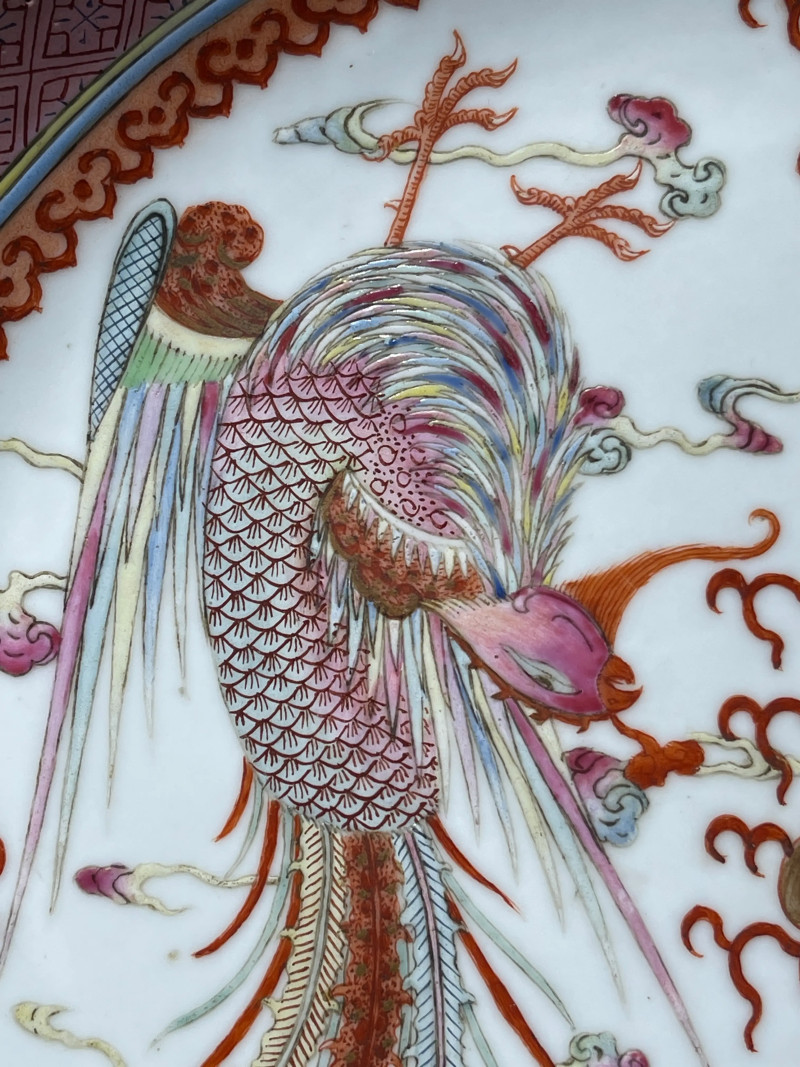 清光绪 粉彩龙凤纹盘 - 图6