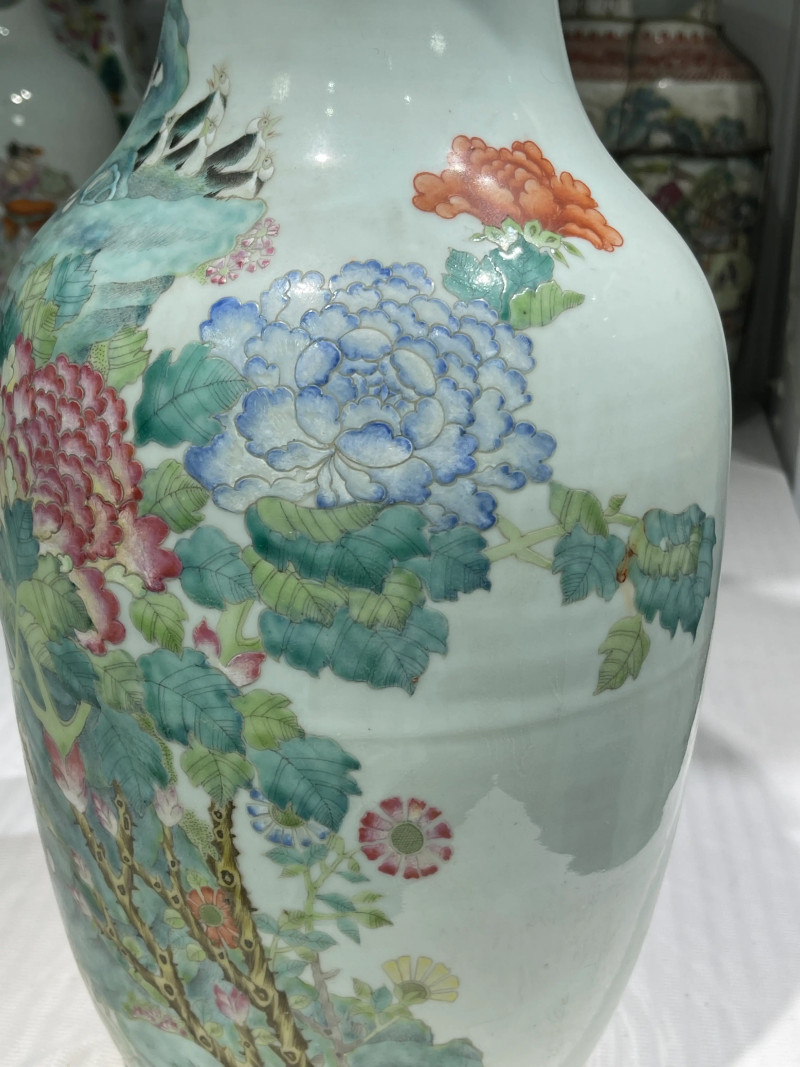 清代 粉彩花鸟纹瓶一组二十一件 - 图115