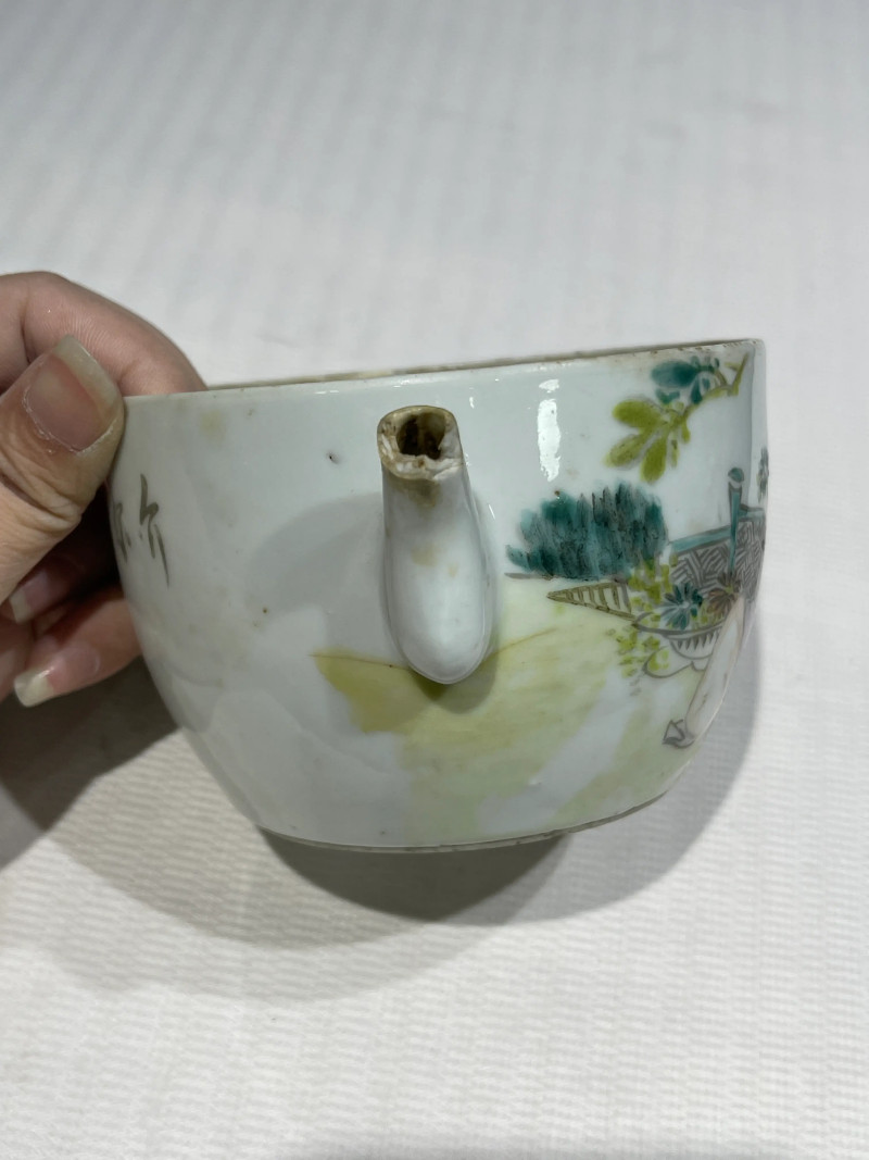 清代 粉彩茶壶一组十五件 - 图16