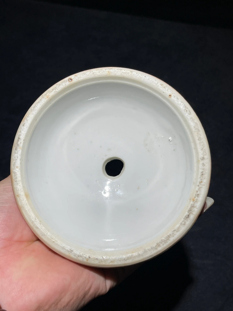 民国 粉彩人物纹皮灯一对 - 图32