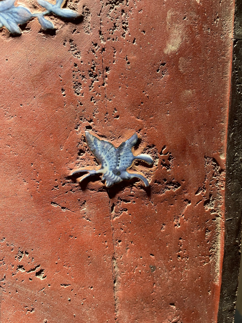 清乾隆 唐英风格青花花卉纹挂屏 - 图5