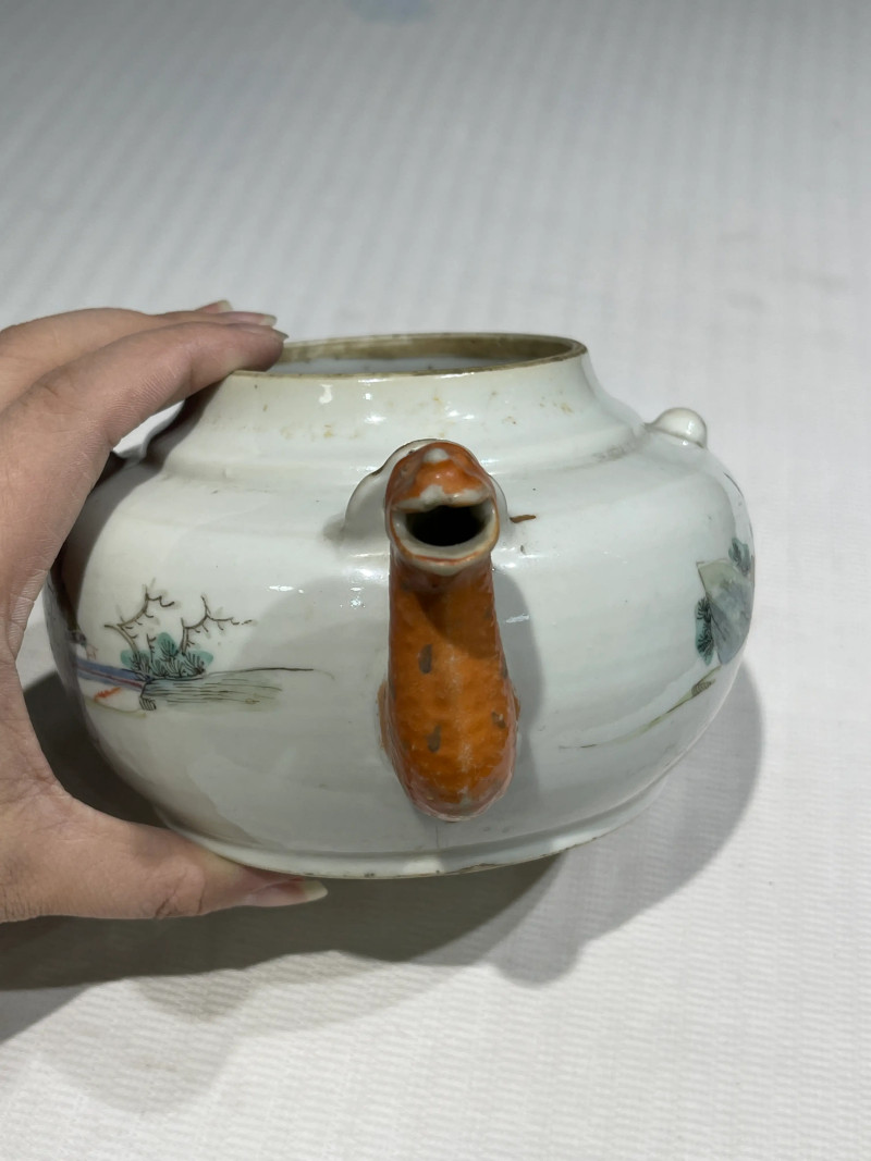 清代 粉彩茶壶一组十二件 - 图8