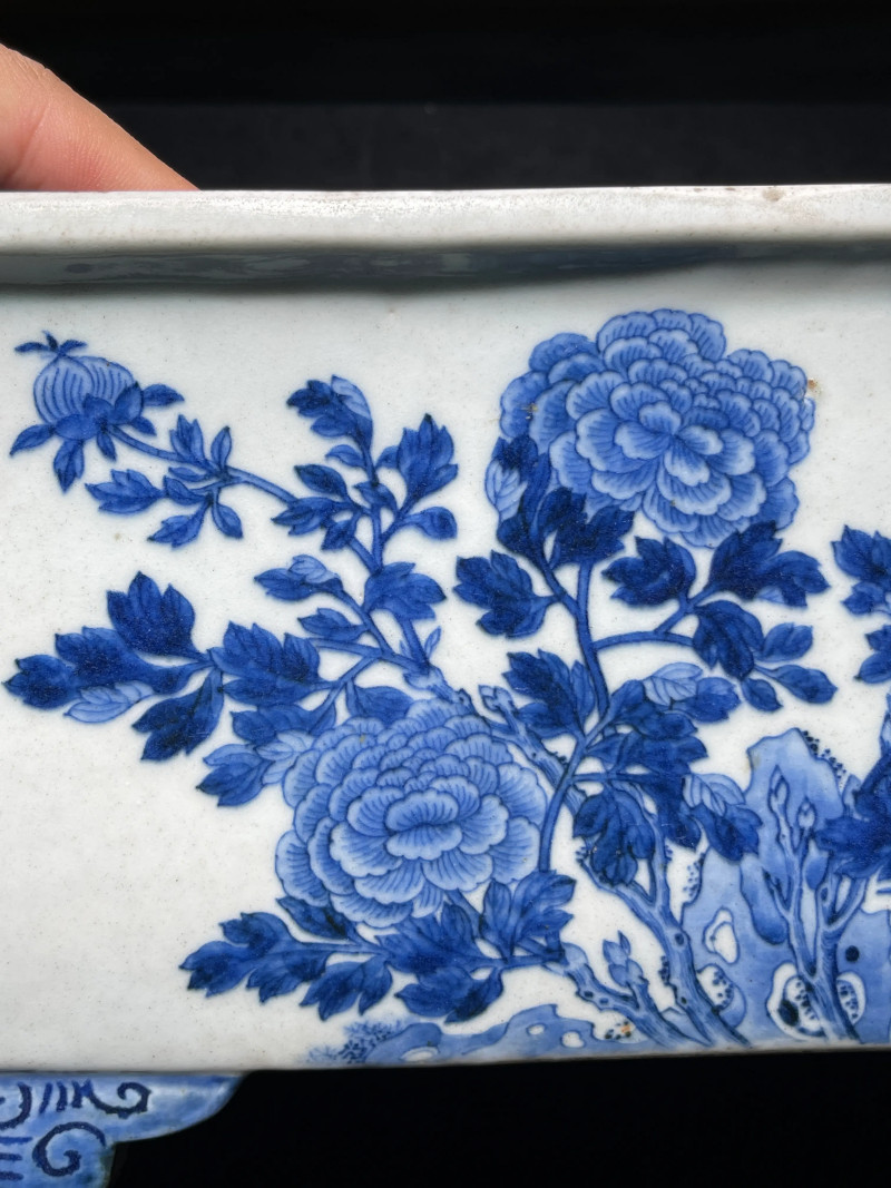 清早期 青花山水纹花盆 - 图6