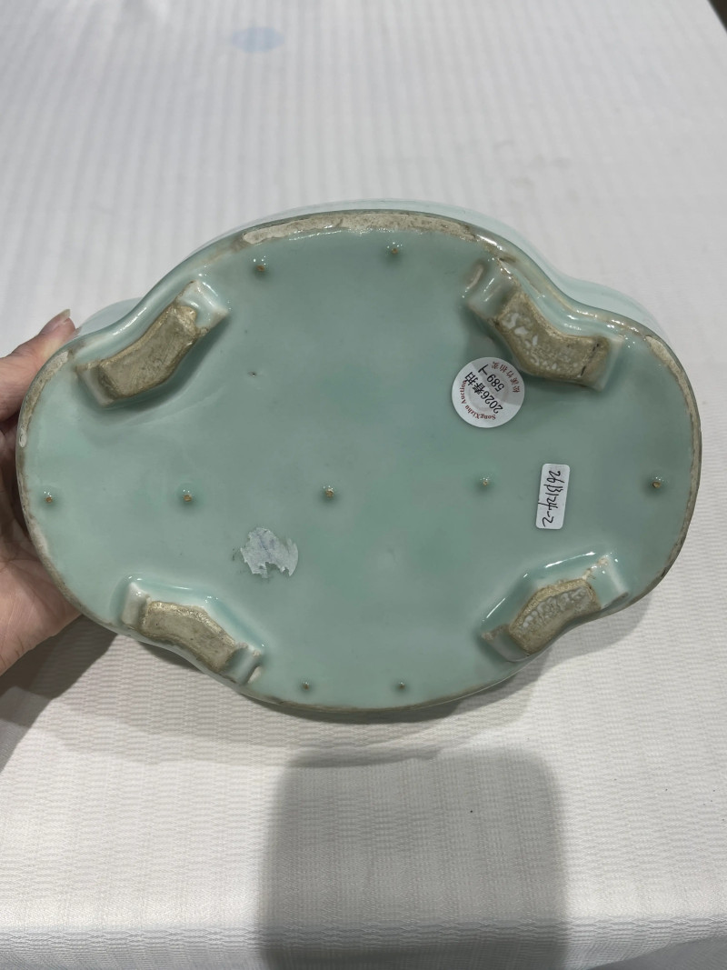 清代 颜色釉、青花瓷器一组三件 - 图9