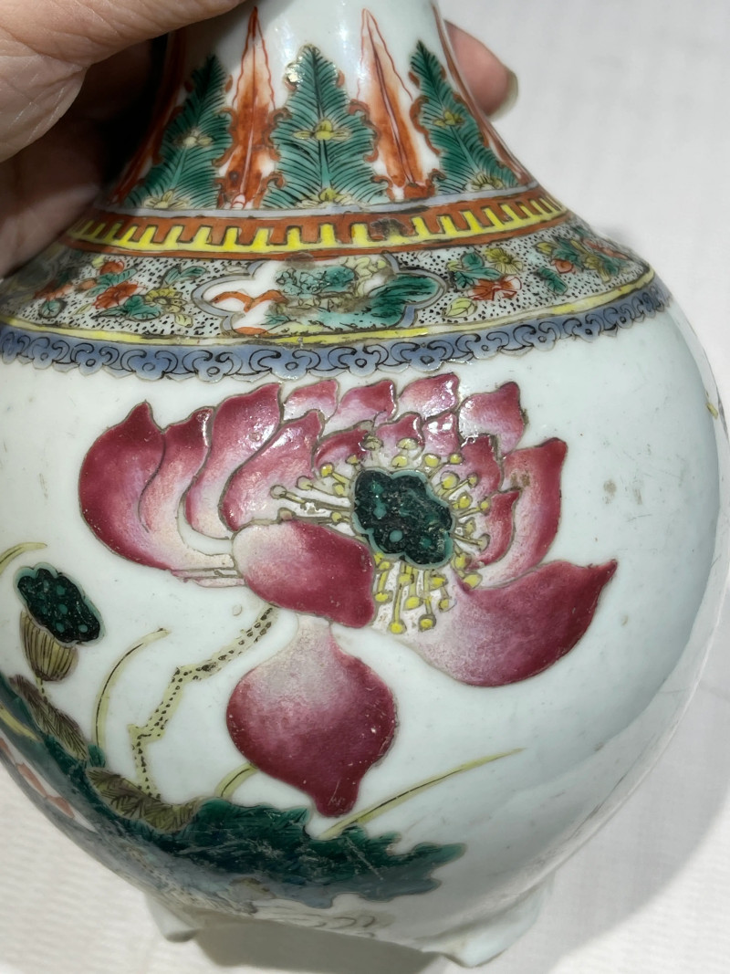 清代 粉彩花鸟纹瓶一组二十一件 - 图47