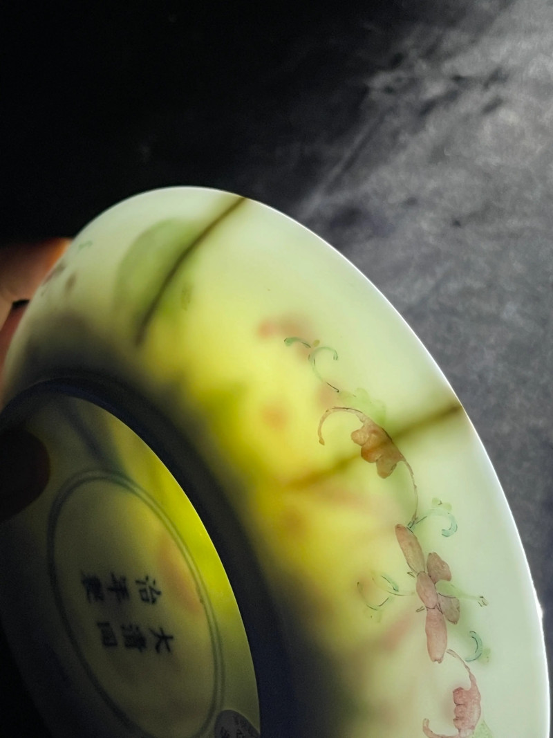 清同治 粉彩虫草纹盘 - 图10