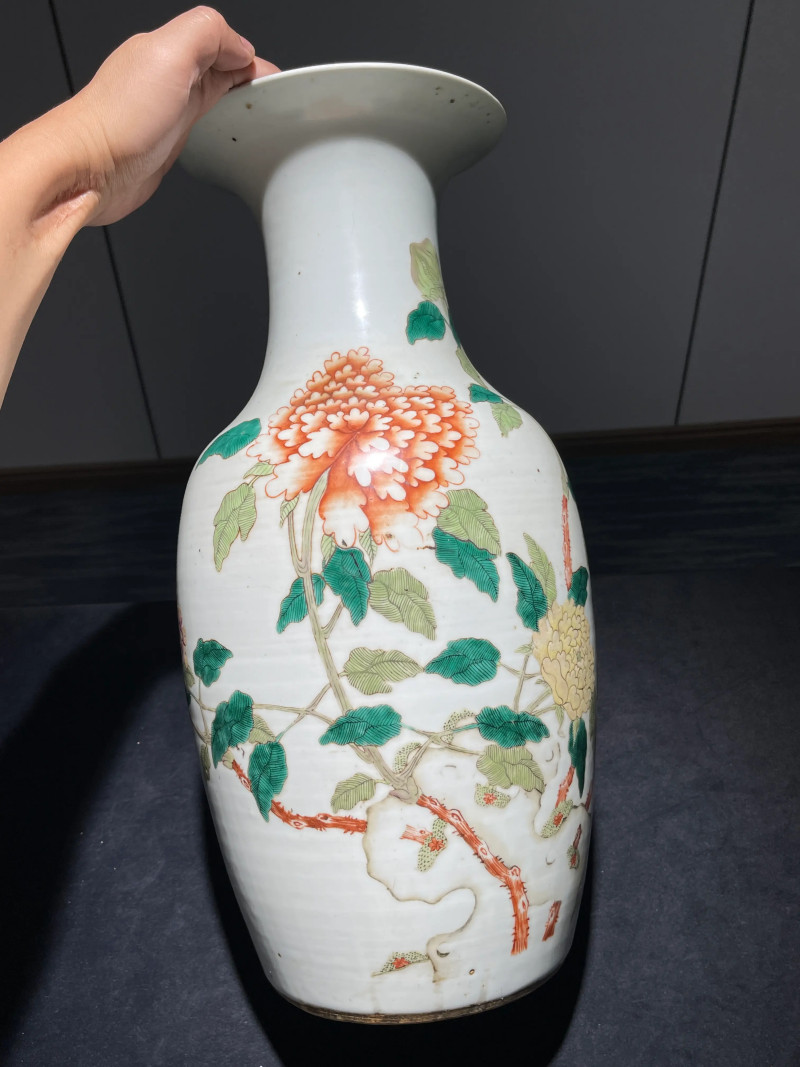 民国 粉彩花卉纹大瓶 - 图2