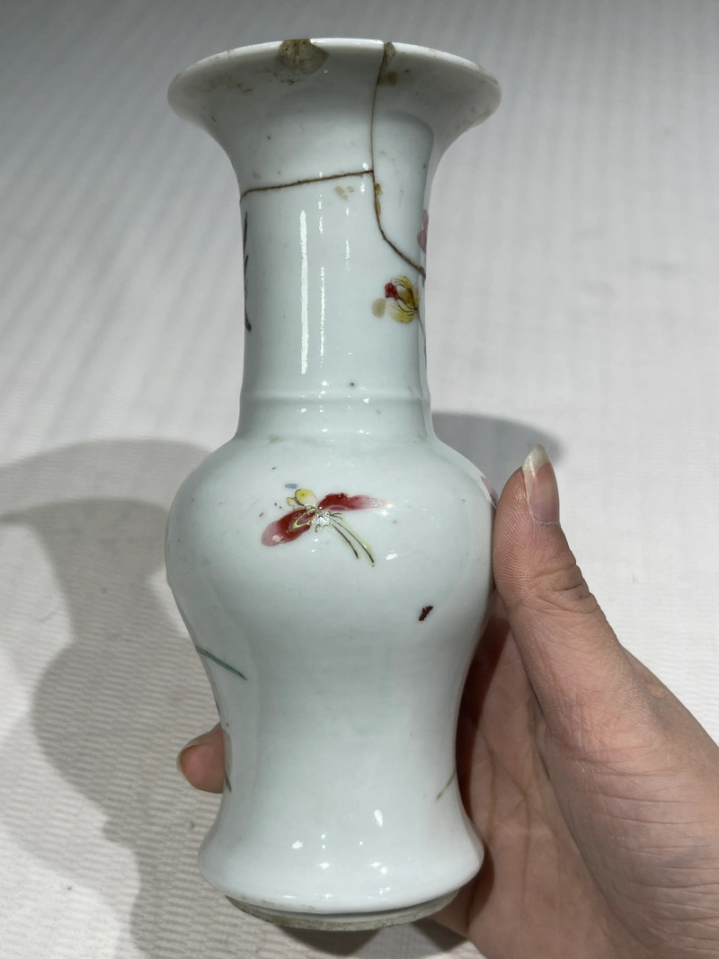 清代 粉彩花鸟纹瓶一组二十一件 - 图10