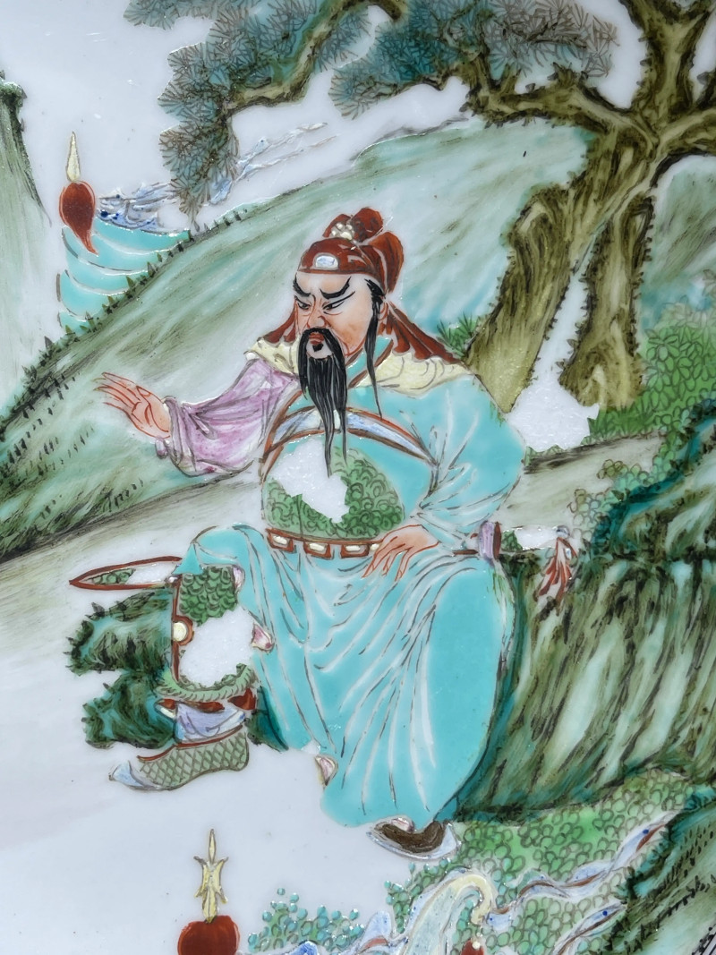 民国 粉彩人物纹盘一组两件 - 图15