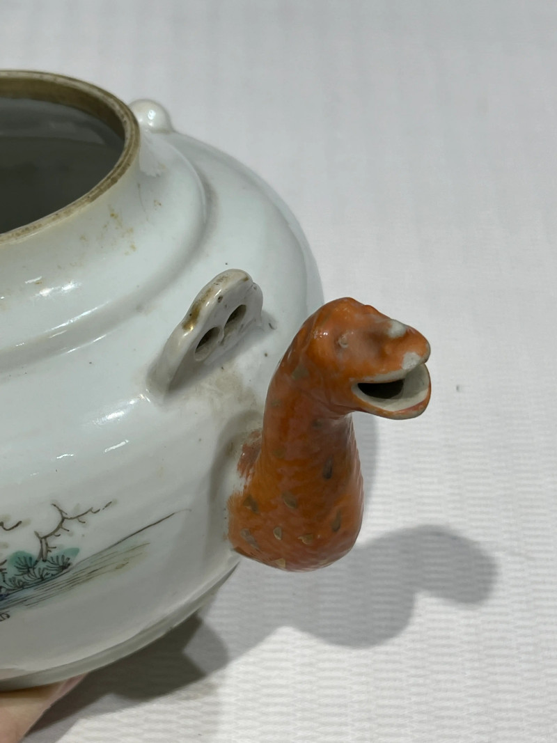 清代 粉彩茶壶一组十二件 - 图9