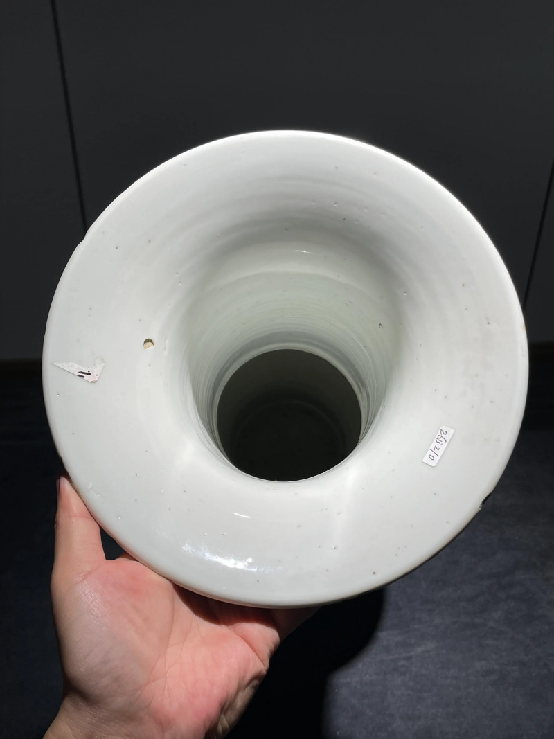 清康熙 青花人物纹凤尾尊 - 图11