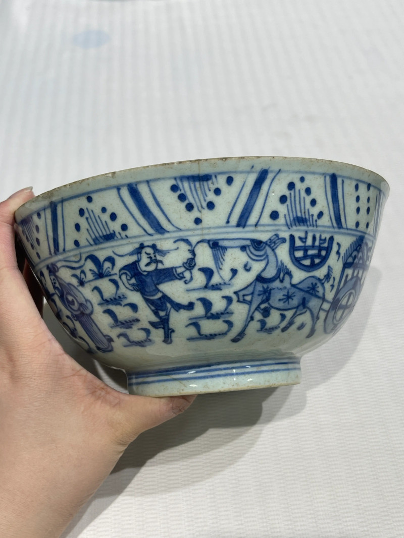 清代 颜色釉、青花瓷器一组三件 - 图10