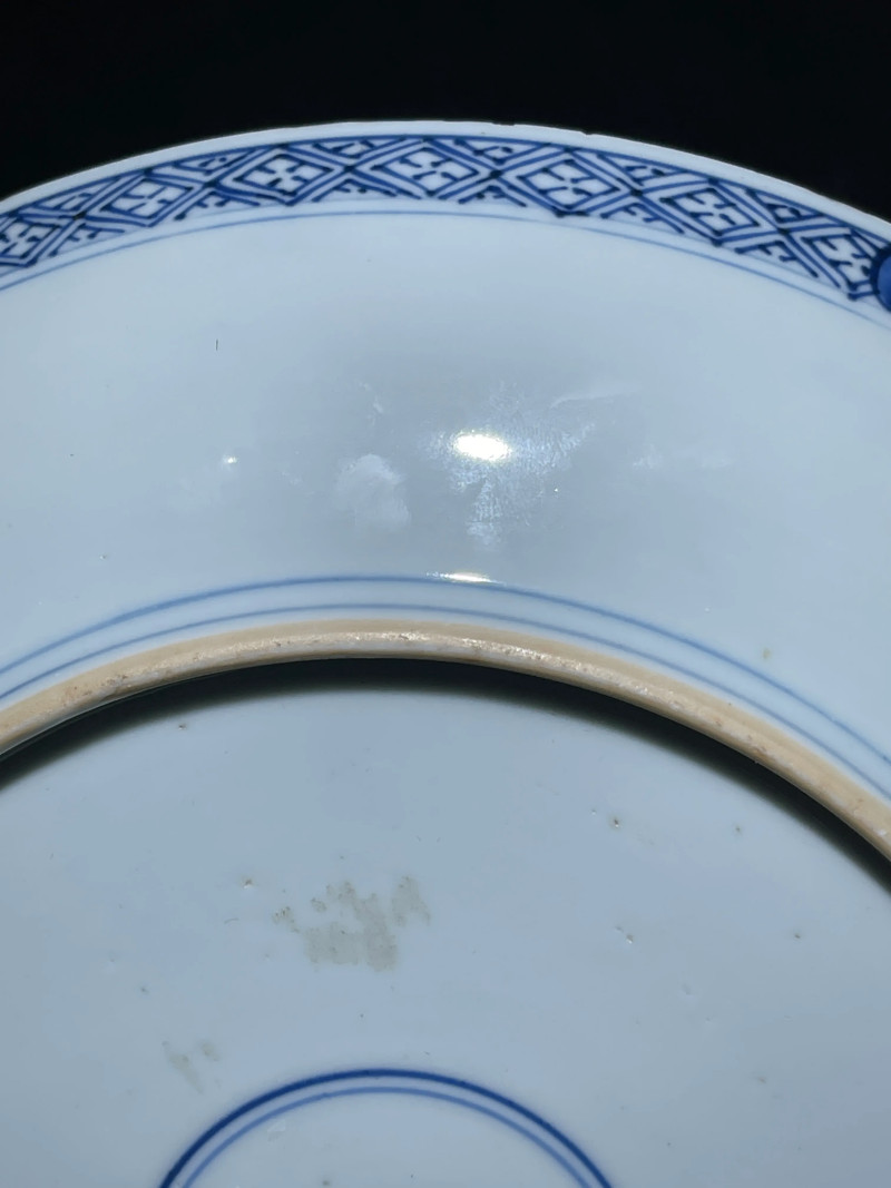 清康熙 青花西厢记纹大盘 - 图10