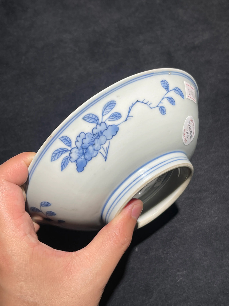 清早期 青花莲池纹盘 - 图5