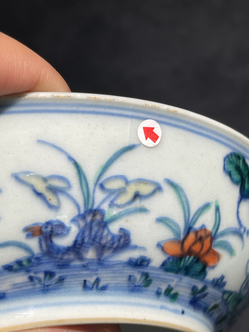 清雍正 斗彩一路连科纹盘 - 图13