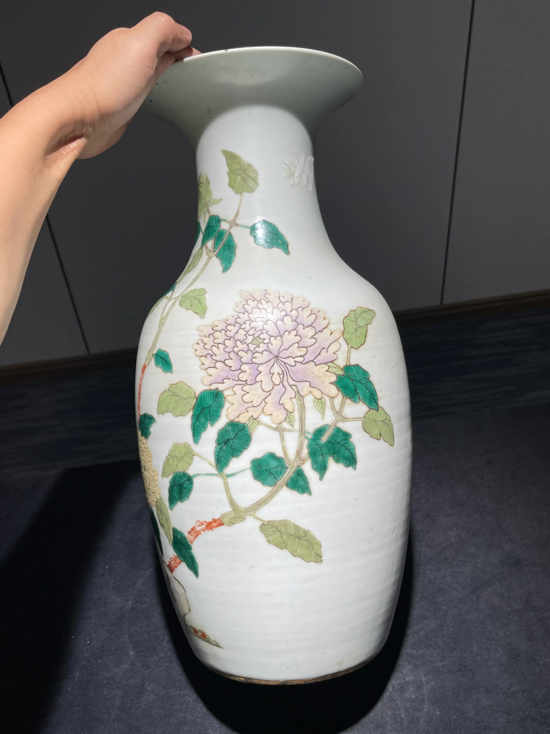 民国 粉彩花卉纹大瓶 - 图4