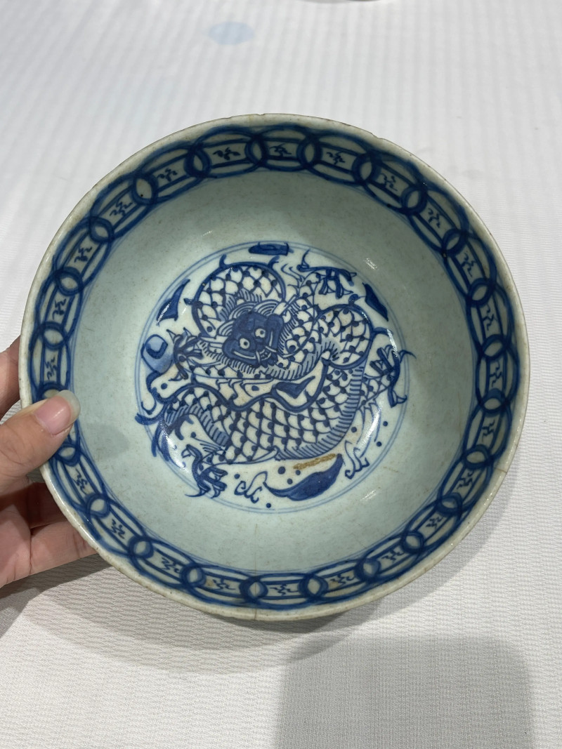 清代 颜色釉、青花瓷器一组三件 - 图11