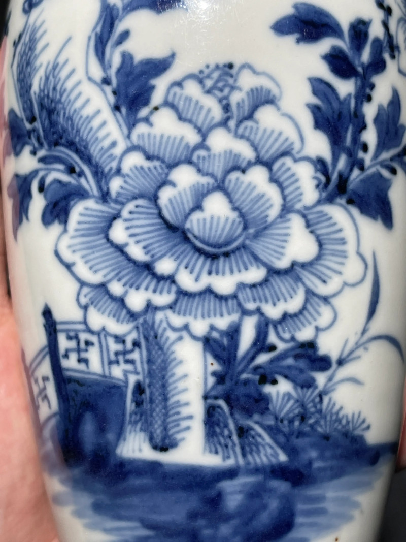 清中期 青花花卉纹莱菔瓶 - 图6