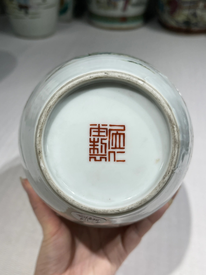 清代 粉彩花鸟纹瓶一组二十一件 - 图82