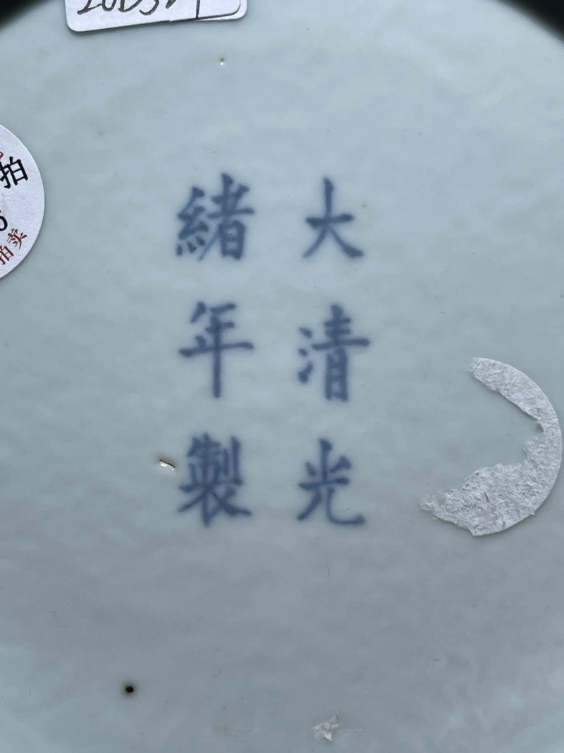 清光绪 粉彩福禄万代开光龙凤纹赏瓶 - 图11