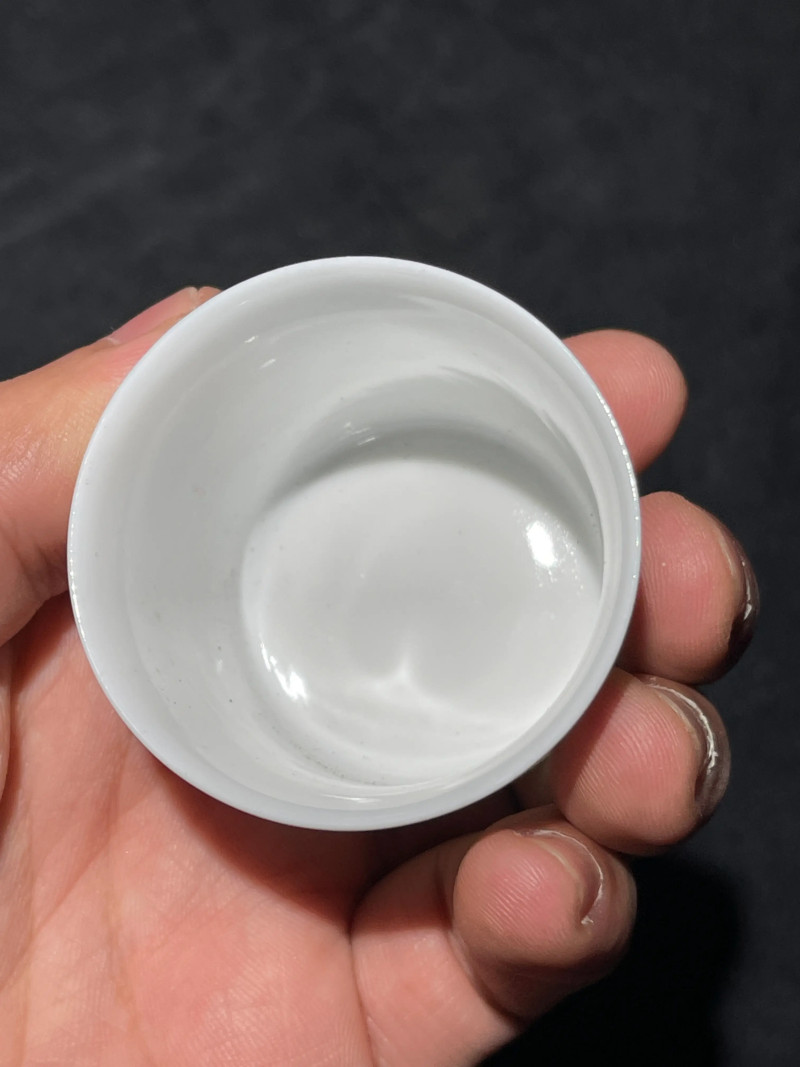 解放初 雷火莲风格粉彩十八罗汉杯一套十八件 - 图43