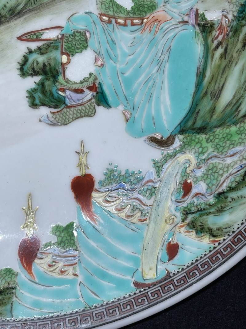 民国 粉彩人物纹盘一组两件 - 图18