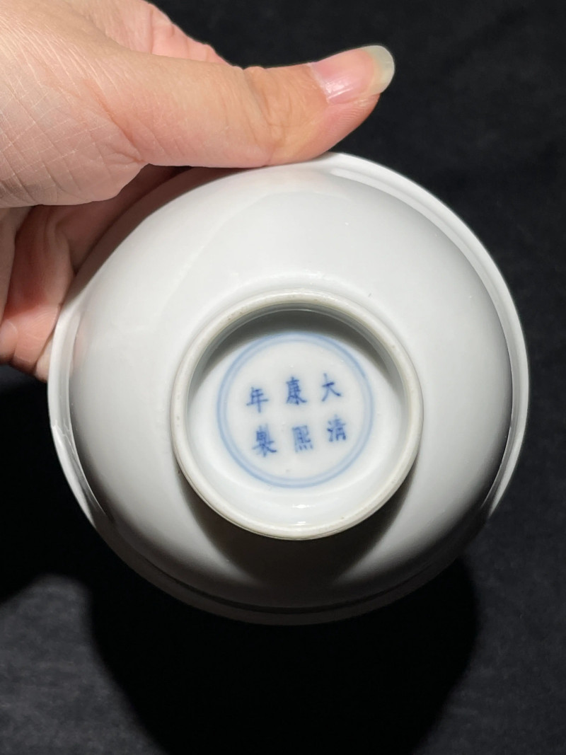 清康熙 白釉茶园 - 图5