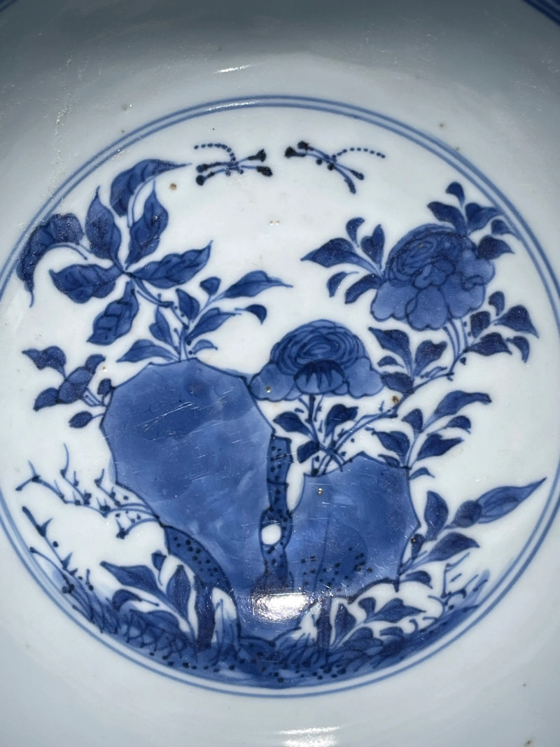 清康熙 青花富贵大吉纹碗 - 图10