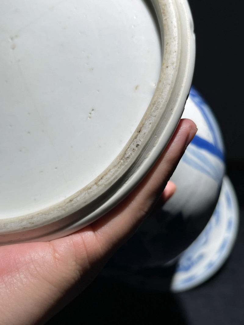 清康熙 青花人物纹凤尾尊 - 图15