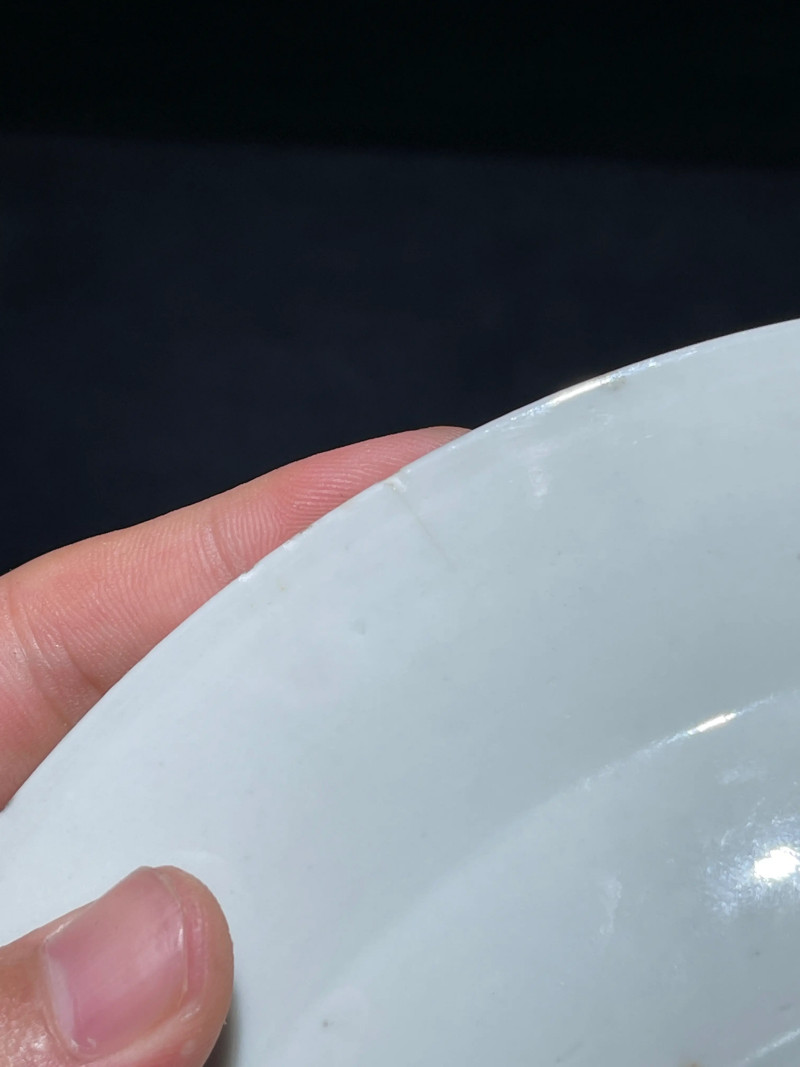 清代 黄慎风格墨彩踏雪寻梅图盘一对 - 图9