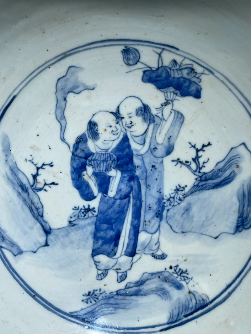清晚期 青花八仙纹大碗 - 图11