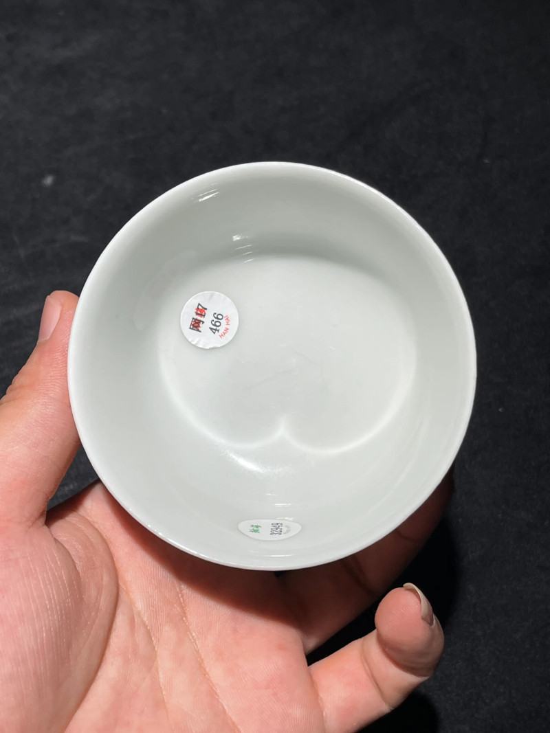 清晚期 粉彩大吉图卧足杯 - 图8