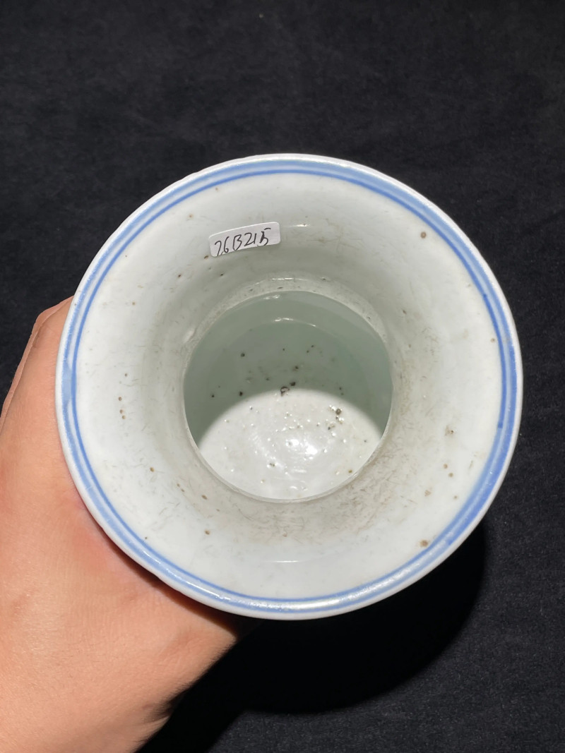 明晚期 青花龙纹渣斗 - 图5