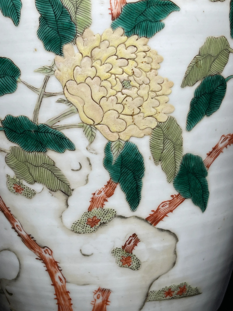 民国 粉彩花卉纹大瓶 - 图8