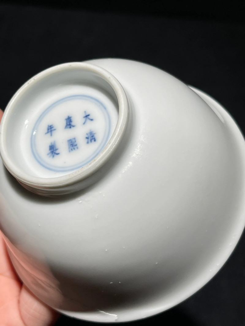 清康熙 白釉茶园 - 图7