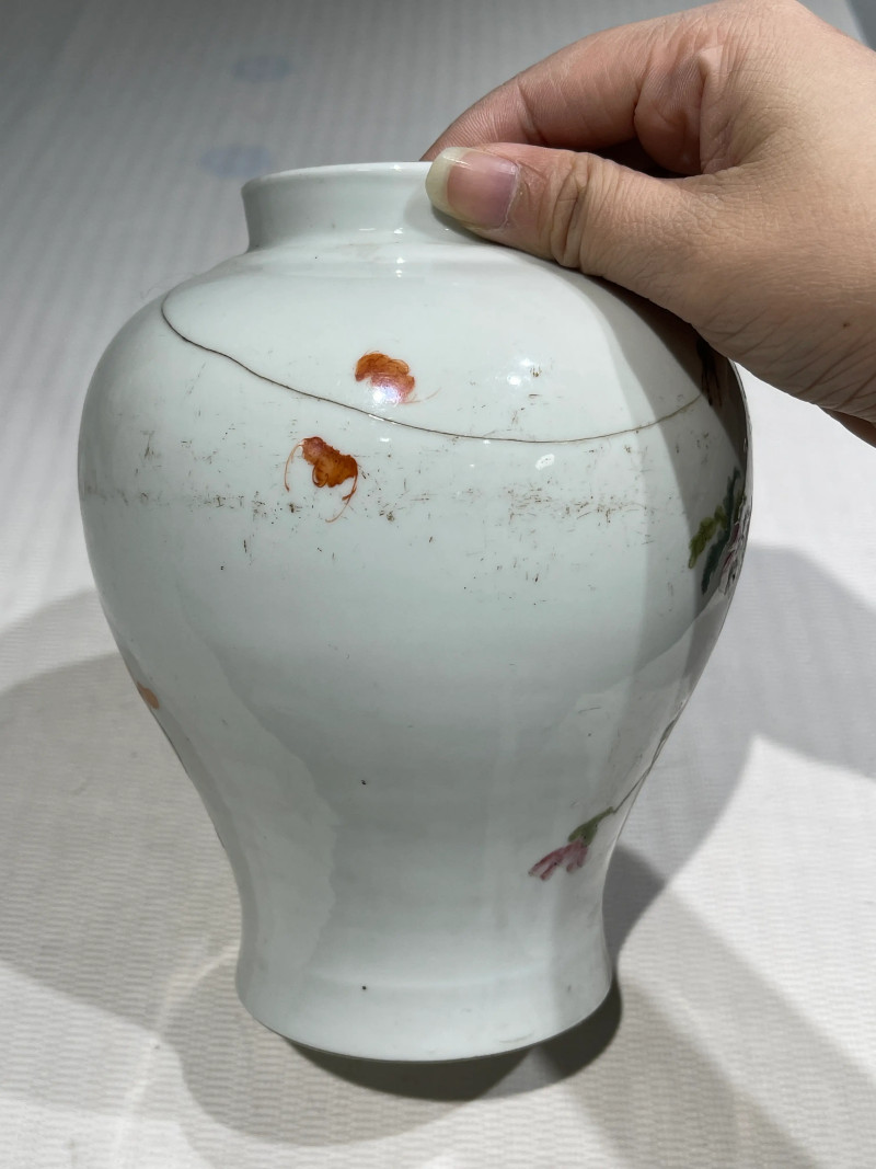 清代 粉彩花鸟纹瓶一组二十一件 - 图16