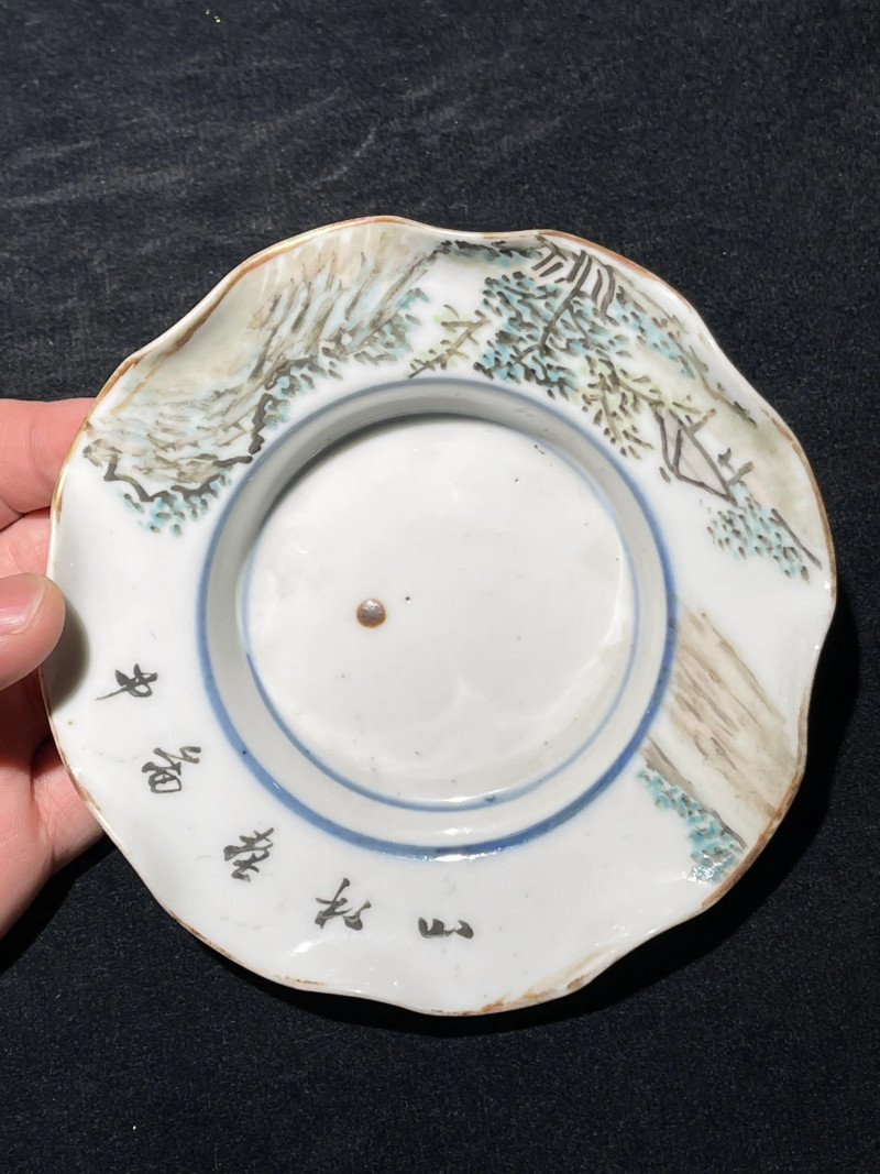 清晚期 汪友堂画浅绛彩山水纹盖罐 - 图16