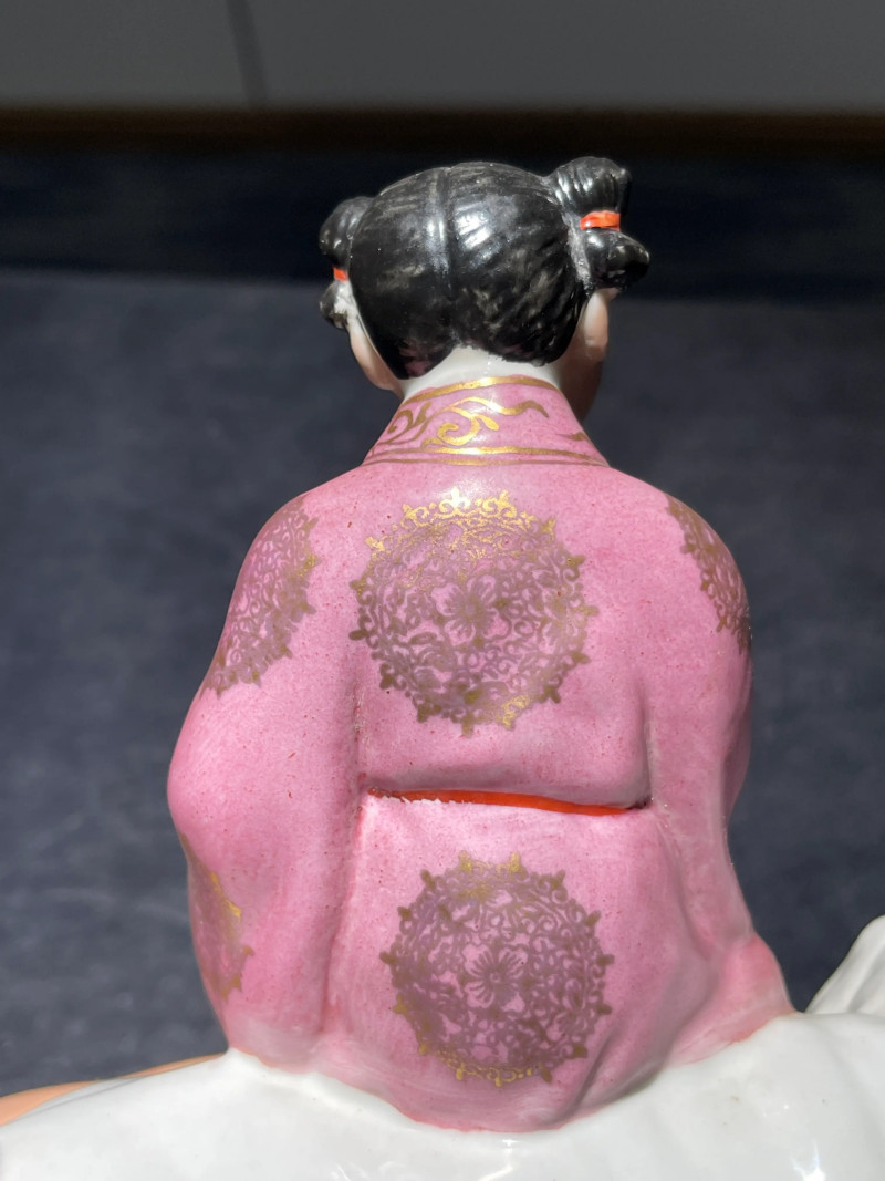 解放初 粉彩童子骑象瓷塑 - 图7