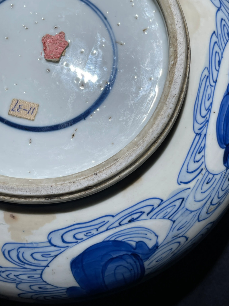 清康熙 青花罗汉纹香炉 - 图12