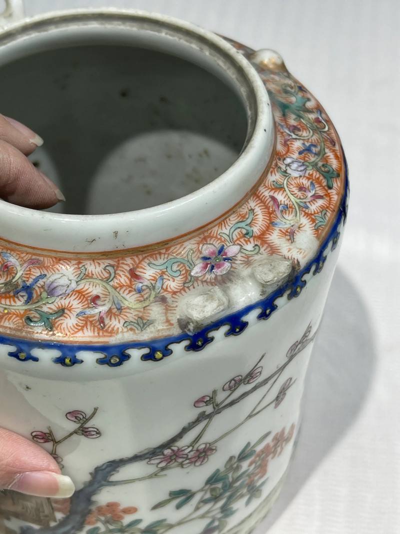 清代 粉彩茶壶一组十二件 - 图52
