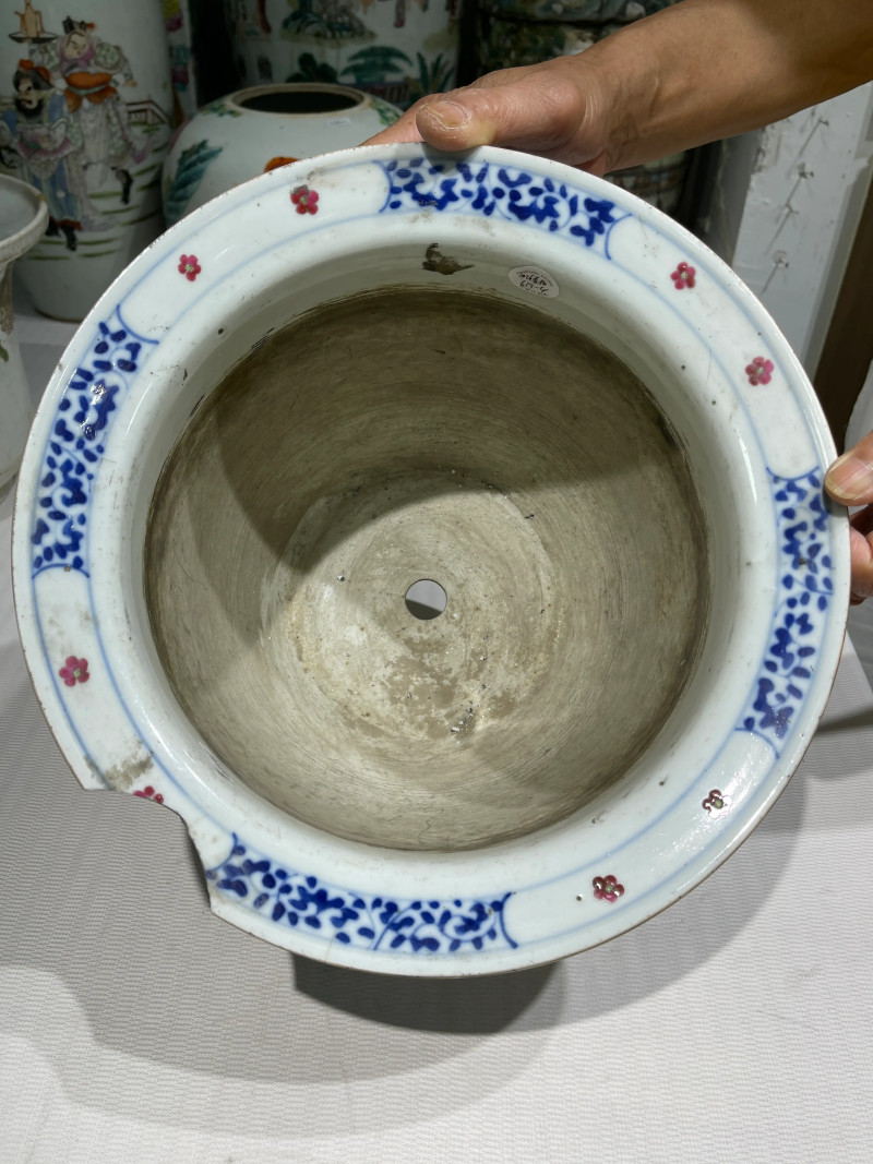 清代 粉彩花盆七件 - 图23
