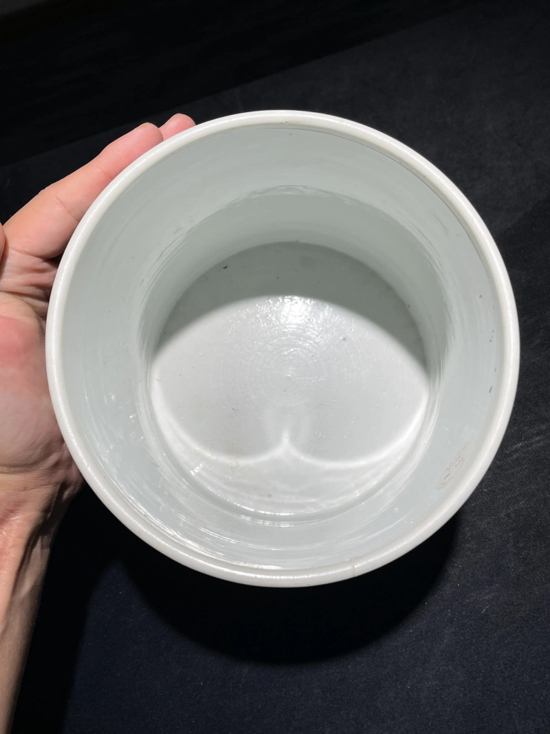 清康熙 青花竹林七贤纹笔筒 - 图10