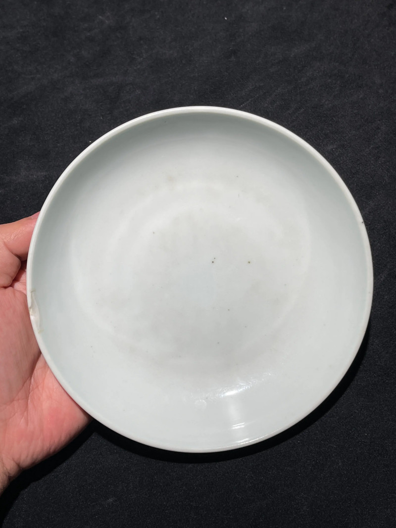 清雍正 仿成窑青花缠枝花卉纹盘 - 图3